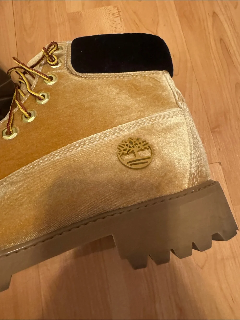 Off-White Tan Suede Lace-Up Boots